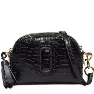 NWT Marc Jacobs Shutter Croc - Embossed Leather Crossbody Bag